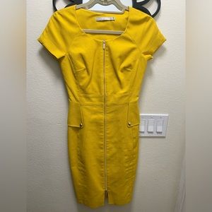 Karen Millen Yellow Zipper front dress!